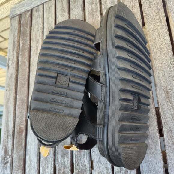 Dr. Martens Blaire Vegan Black Chunky Platform Strap Sandals - Picture 8 of 11